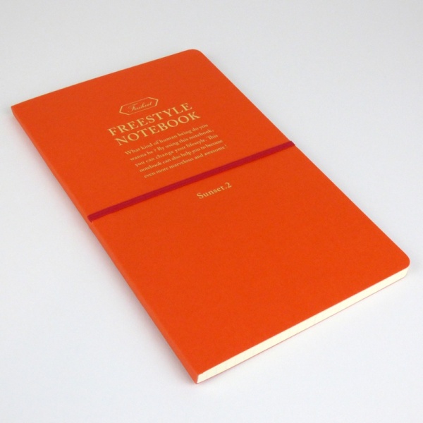 Freestyle notebook in orange 'sunset' front cover