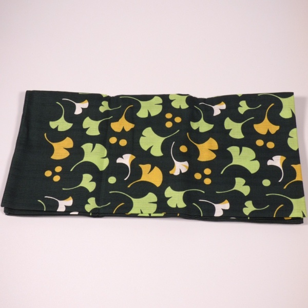 Unfolded green furoshiki cloth