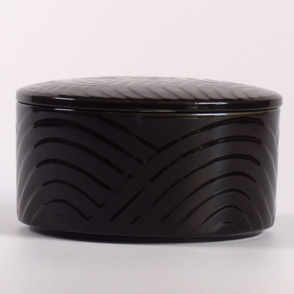 Black Japanese futamono lidded bowl