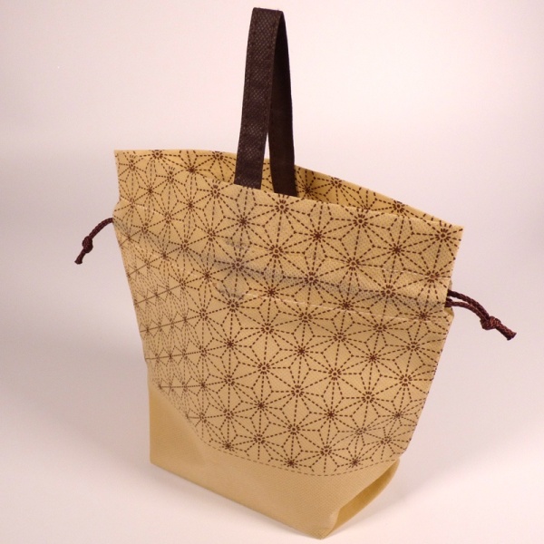 Non-woven fabric gift bag with Japanese hemp leaf pattern