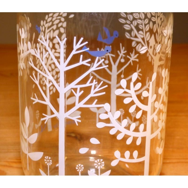 900ml glass storage jar - pattern detail