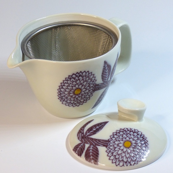 Purple Dahlia Japanese teapot with infuser