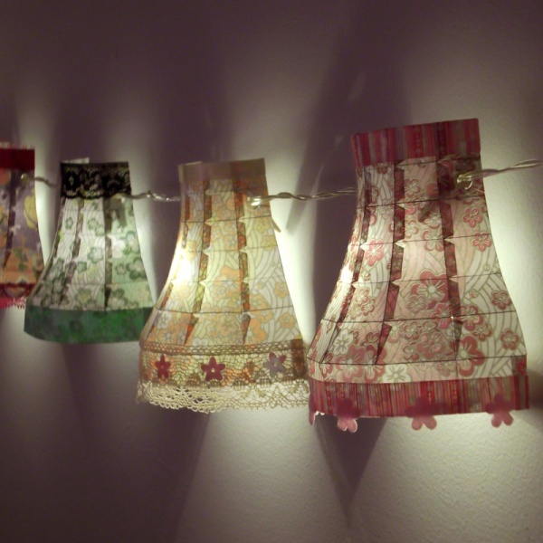 Vintage style paper lampshades