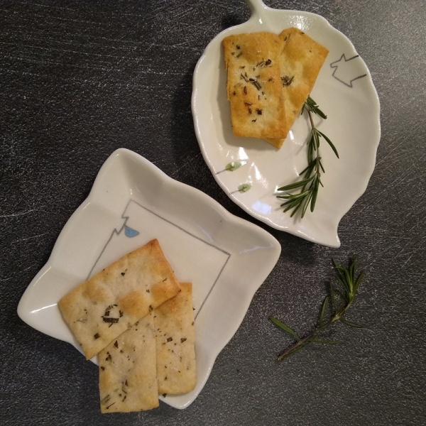 Leaf and square mini plates with food servings