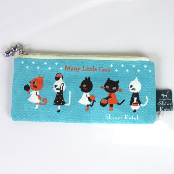 Many Little Cats pencil case - front