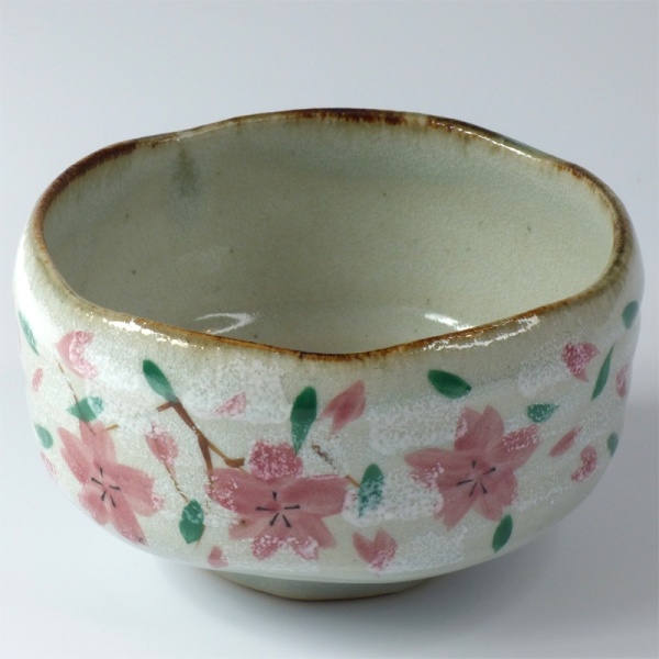 Sakura design Japanese matchawan tea bowl