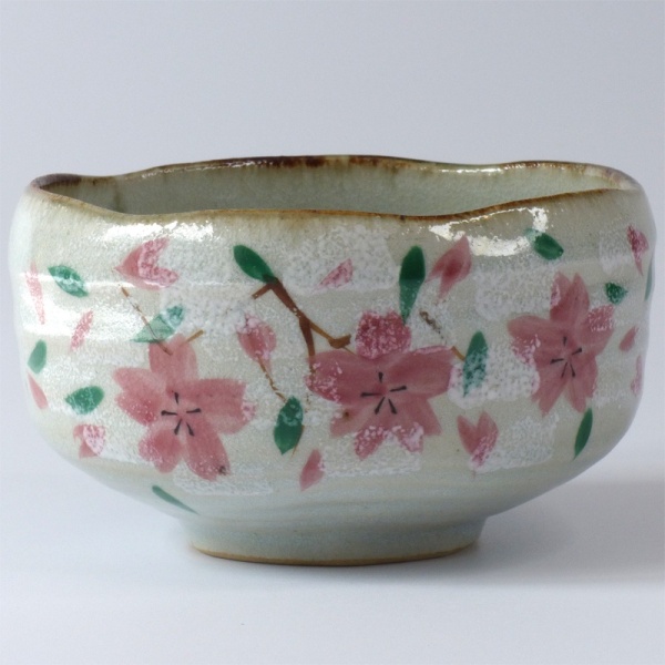 Sakura design Japanese matchawan tea bowl