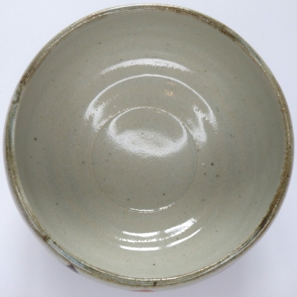 Inside of Japanese matchawan tea bowl