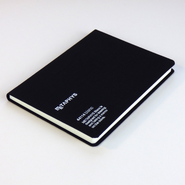 METAPHYS blanc notebook front coverin black