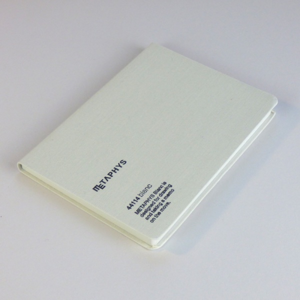 METAPHYS blanc notebook front cover in white