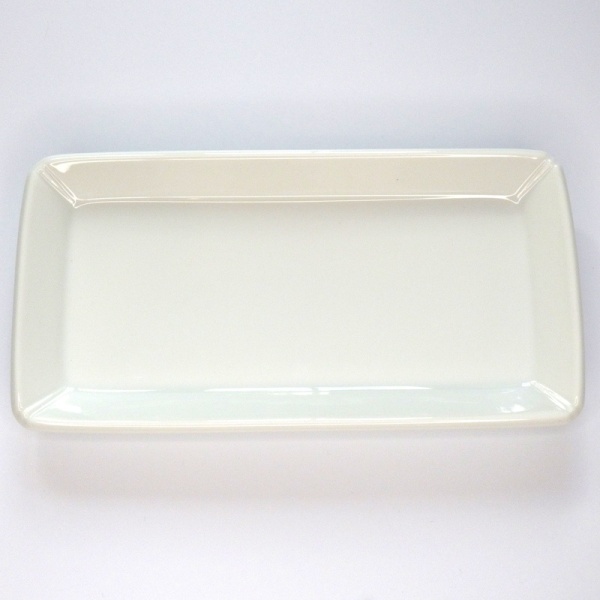 White ceramic tray for milk jug and sugar bowl set