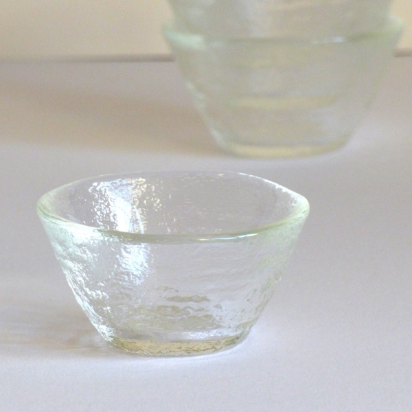 Clear glass Mount Fuji sake glass