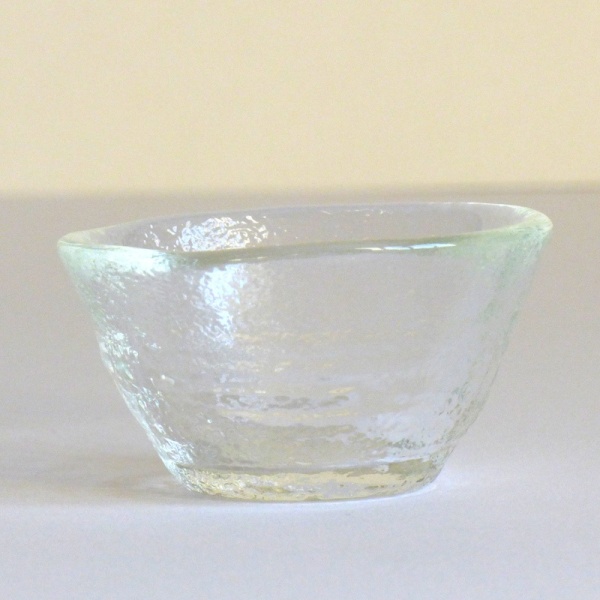 Mt Fuji clear glass sake sipping cup