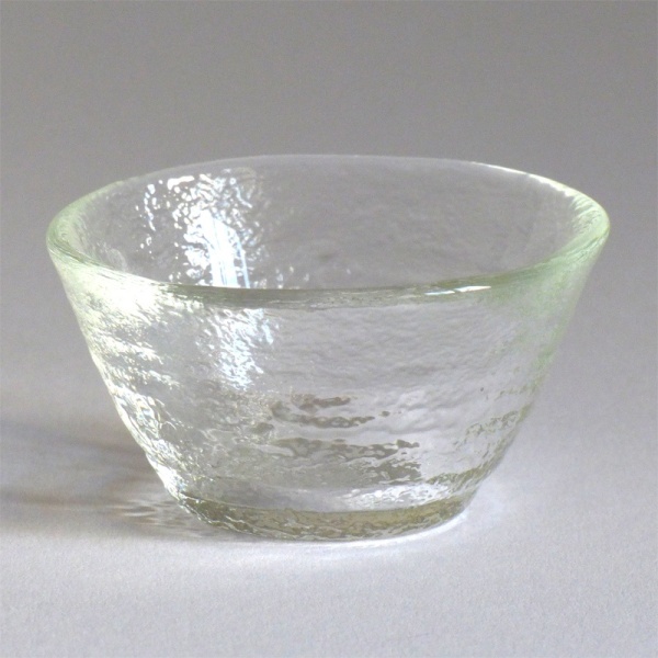 Mount Fuji textured glass sake sipping cup