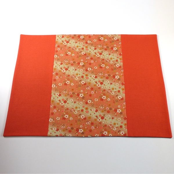 Orange Bells fabric placemat