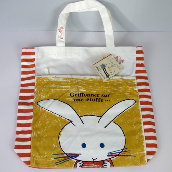 Canvas tote bag with Rabbits design