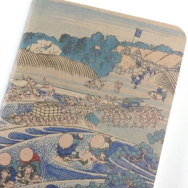 Close up of Hokusai print  notebook cover