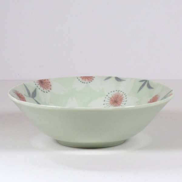 'Sakura Temari' ceramic bowl in Green