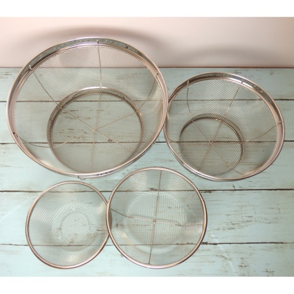 Small and large kitchen sieve sets
