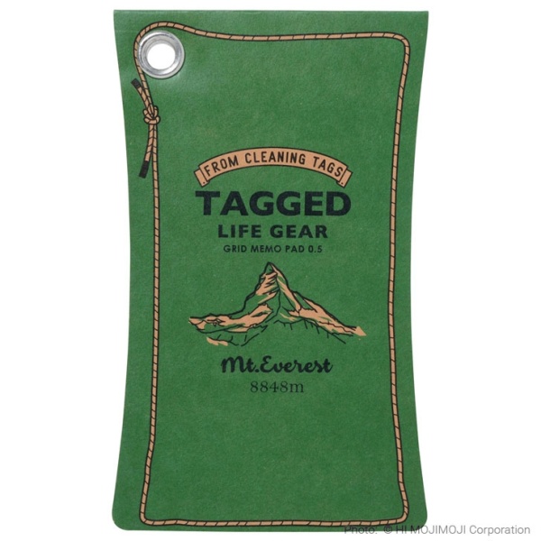 'Tagged Life Gear' Japanese notepad with Green Everest cover