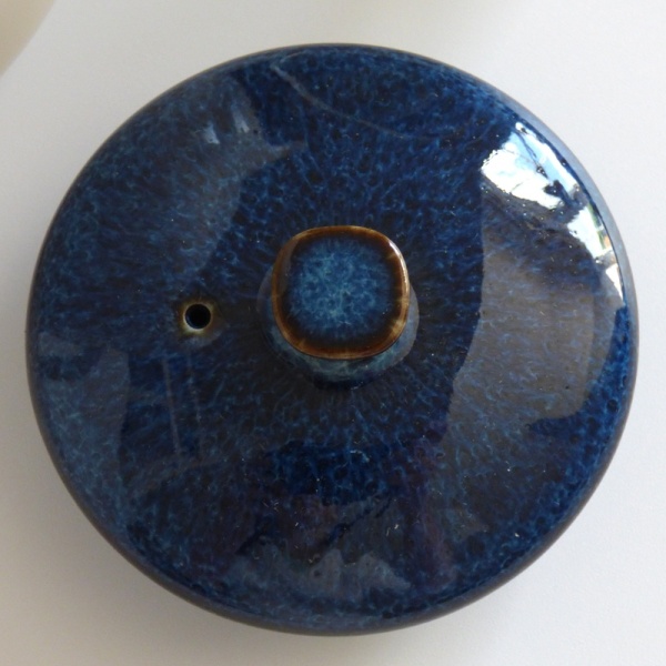 Dark blue teapot lid