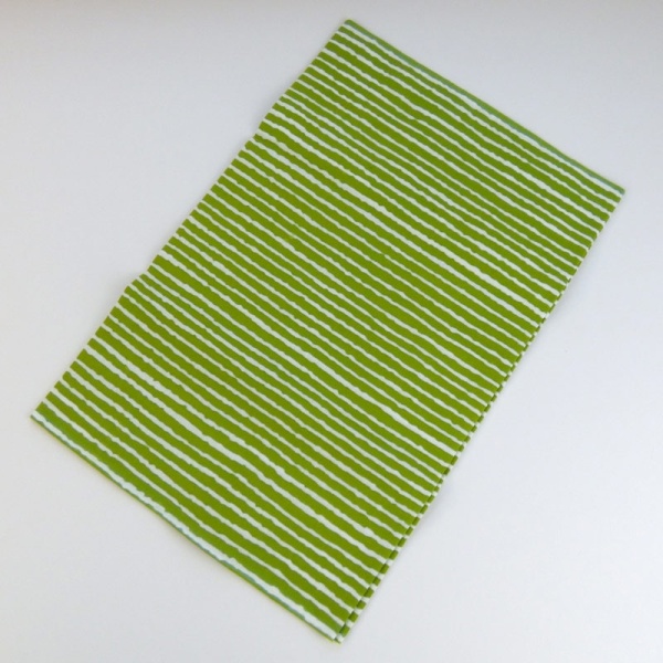 Green stripe tenugui cloth