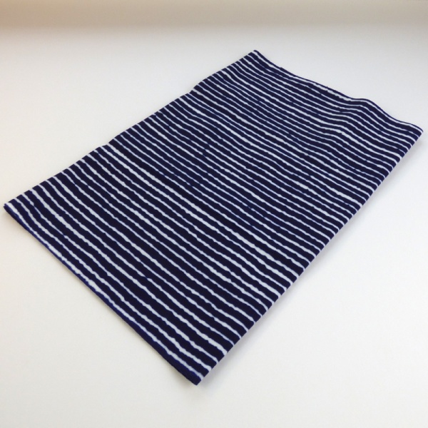 Navy blue stripe Japanese tenugui cloth