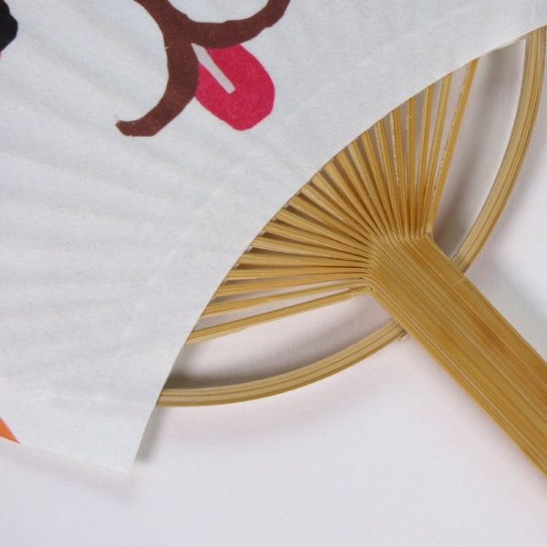Close up of bamboo and paper Japanese fan