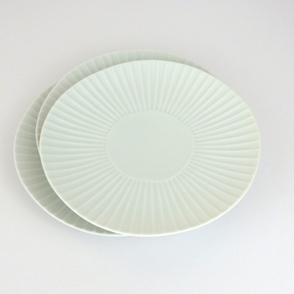 Matte white Hasami-ware Japanese plate