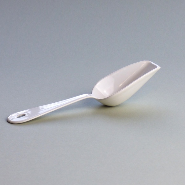 White enamel measuring mini scoop