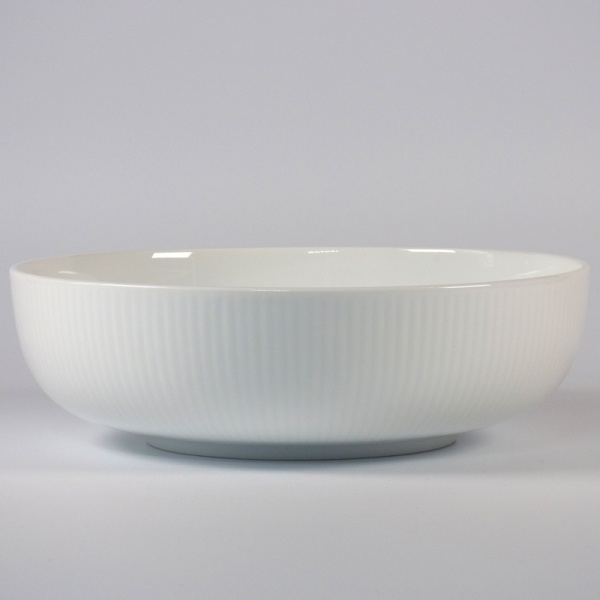 White Japanese ceramic pasta bowl