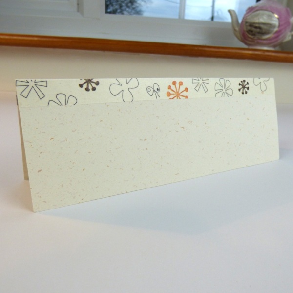 Flower pattern washi tape on greetings card