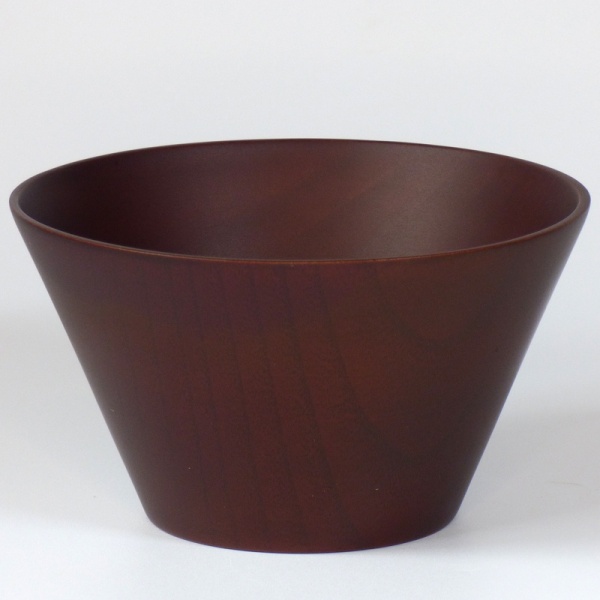Dark brown natural wood bowl