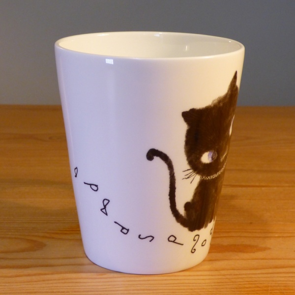 Black Cat mug by Shinzi Katoh