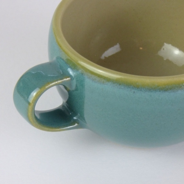 Soup mug - handle close up