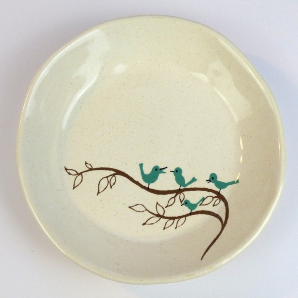 Bluebird design saucer or side plate