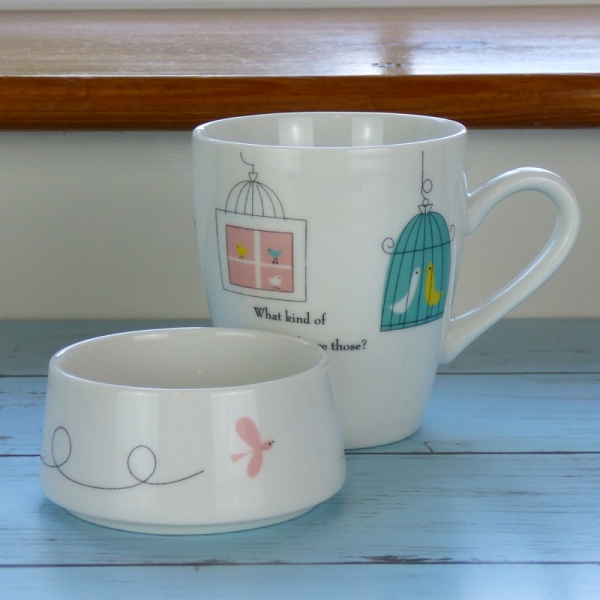 Flying Birds cafe mug by Shinzi Katoh