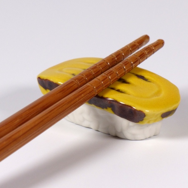 Tamago egg omlette sushi chopstick rest