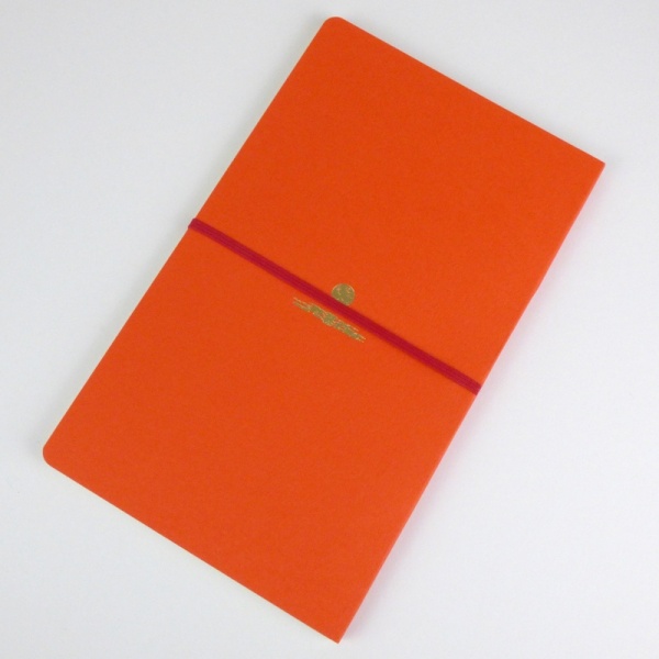 Freestyle notebook in orange 'sunset' back cover
