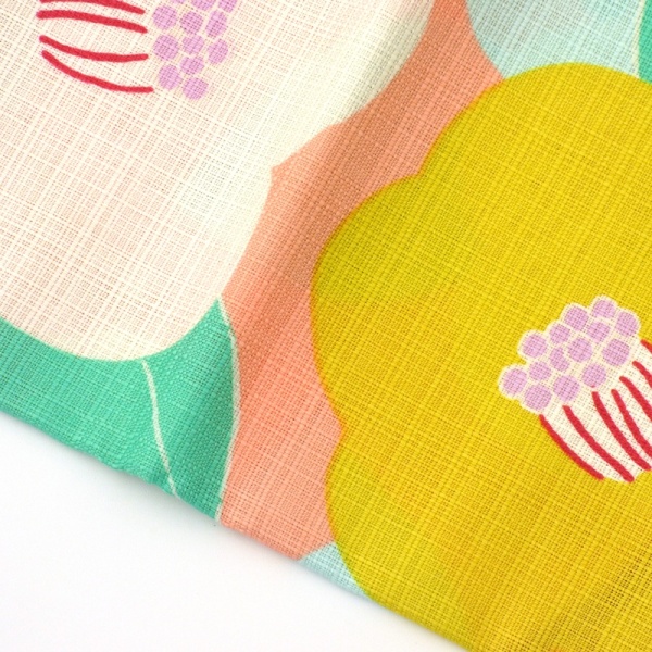 Close up of cotton furoshiki fabric