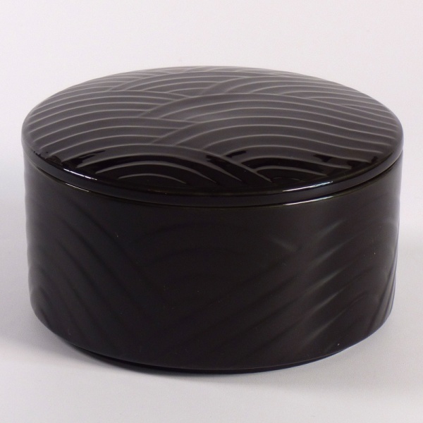 Black Japanese lidded bowl