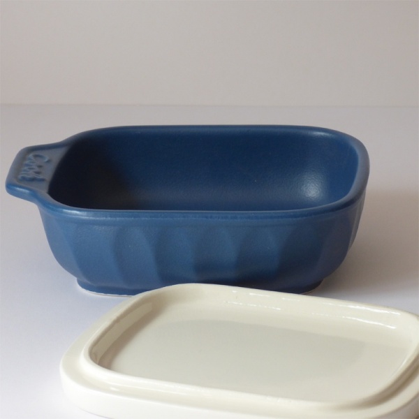Blue ceramic oven dish