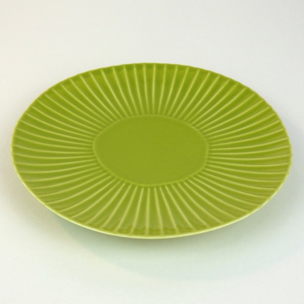 Green Hasami ware Japanese ceramic side plate