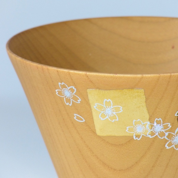 Close up of Haru light wood Japanese bowl