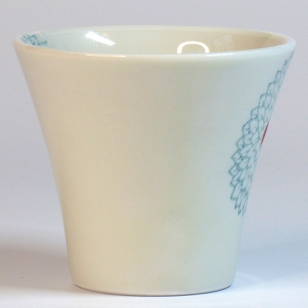 Blue Dahlia Japanese tea cup