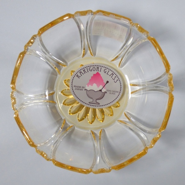 'Kakigori' design glass bowl (orange)