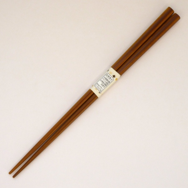 Light oak tone natural wood Japanese chopsticks with wild grass design