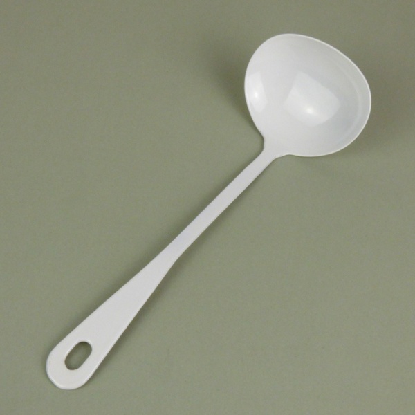 White enamel mini ladle