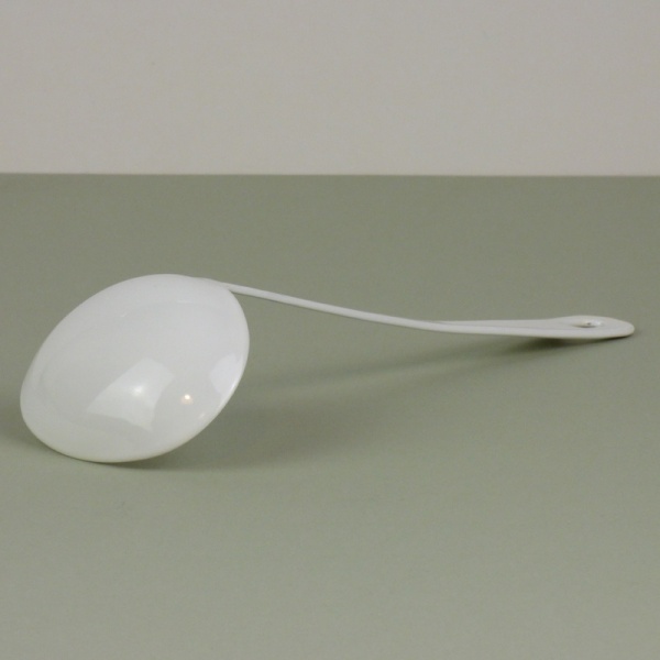 White enamel mini ladle
