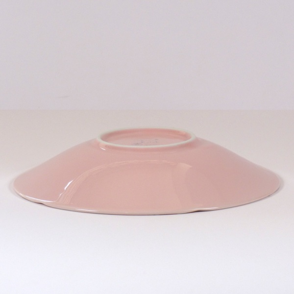'Sakura Temari' ceramic dish in Pink, underside